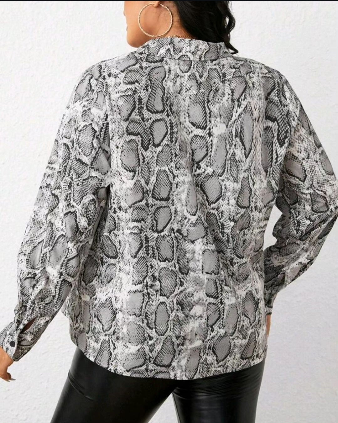 B&W snake print, 0XL