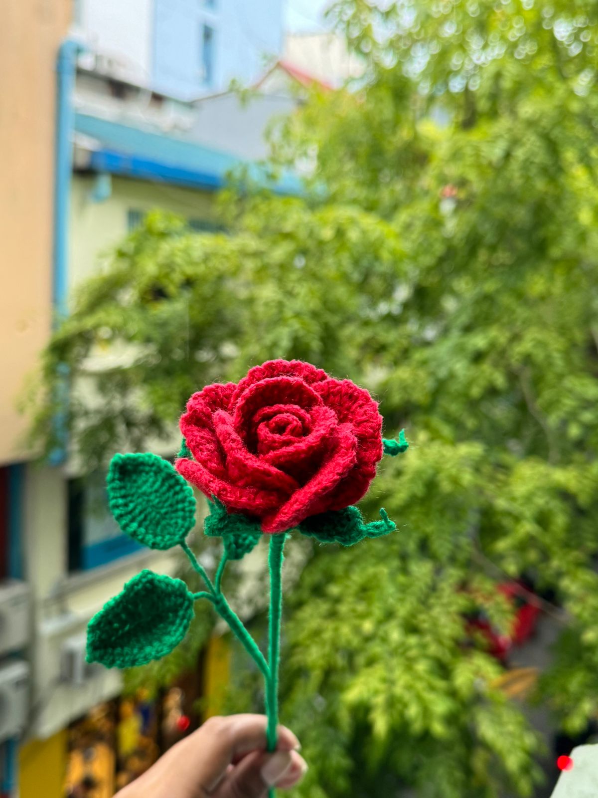 Red Rose - Handmade Crochet