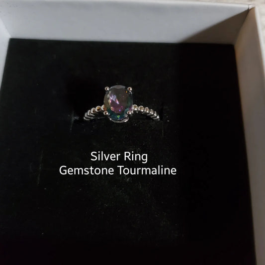 Silver Ring with Tourmaline