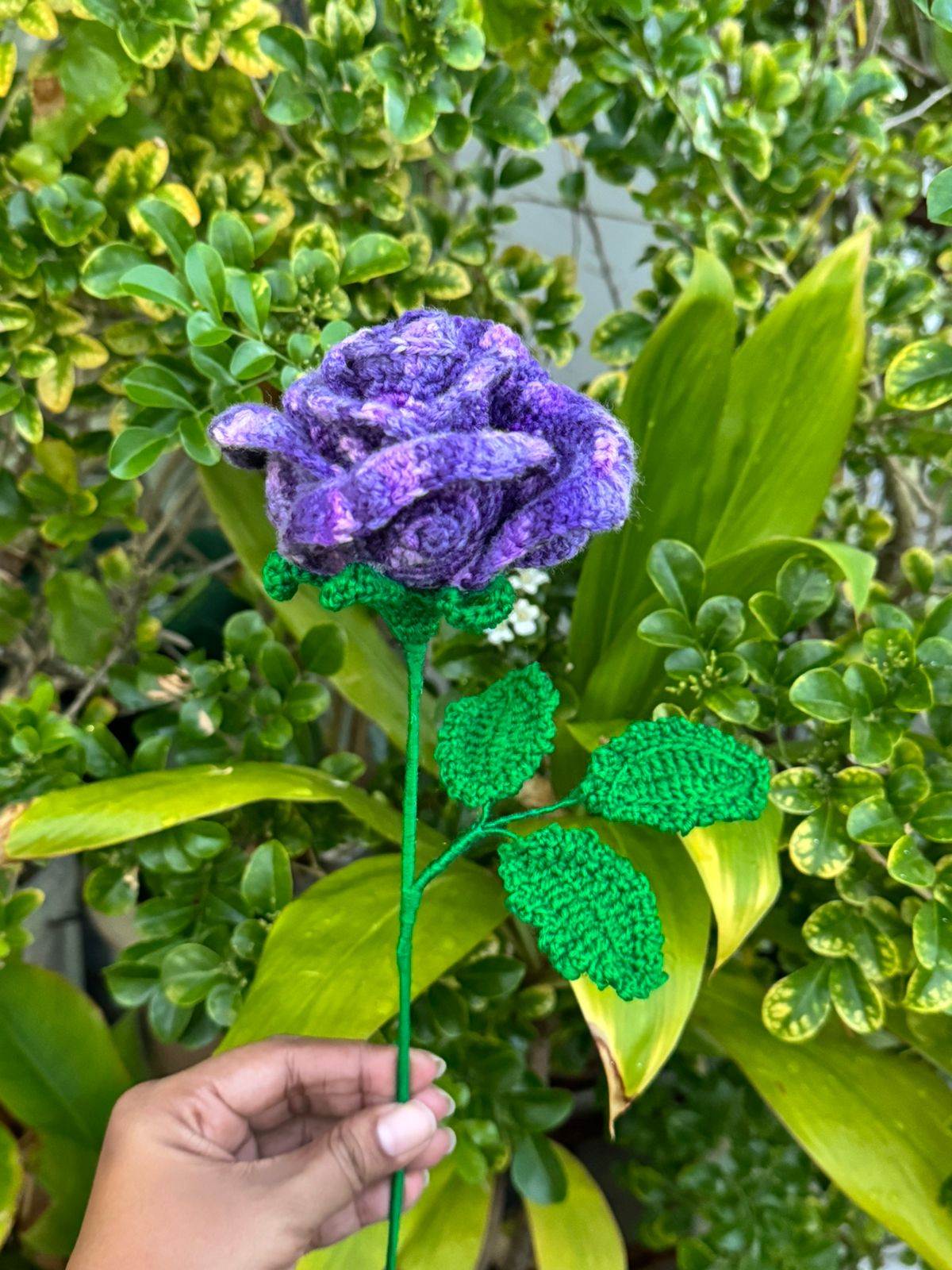 Purple Rose - Handmade Crochet